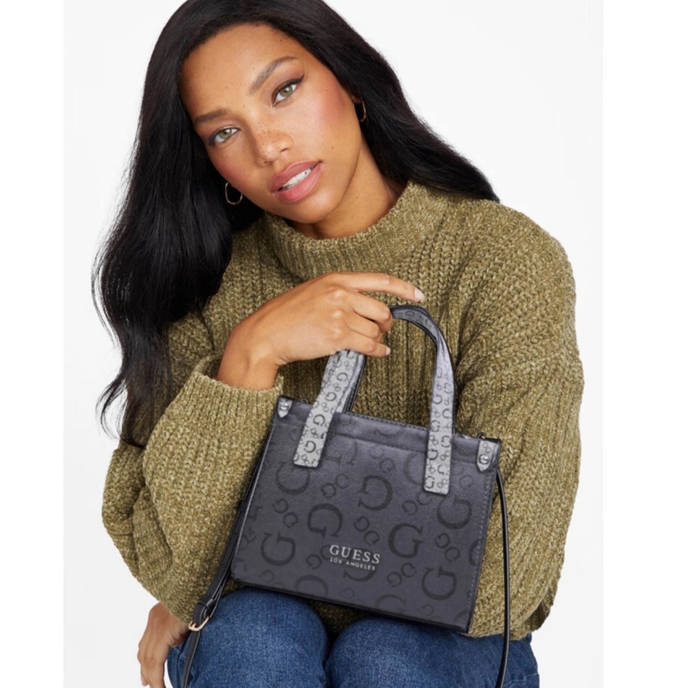 GUESS • Oak Park Mini Crossbody Tote Logo Traveler Bag - Picture 11 of 11